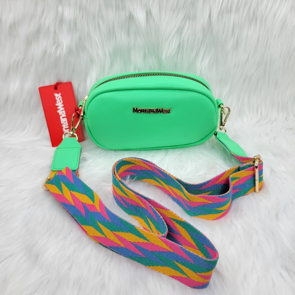Montana West small crossbody bag mini pouch cute and fun color adjustable strap. - Picture 3 of 8